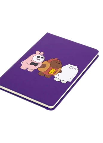 Блокнот А5 Вся правда о медведях (We Bare Bears) Фиолетовый (92228-2905-PU) MobiPrint (257328301)