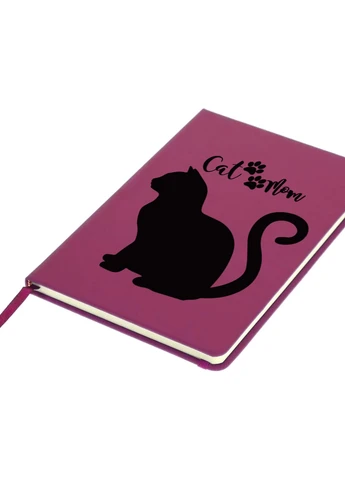 Блокнот А5 Cat Mom Малиновий (92228-2840-FU) MobiPrint (257326496)