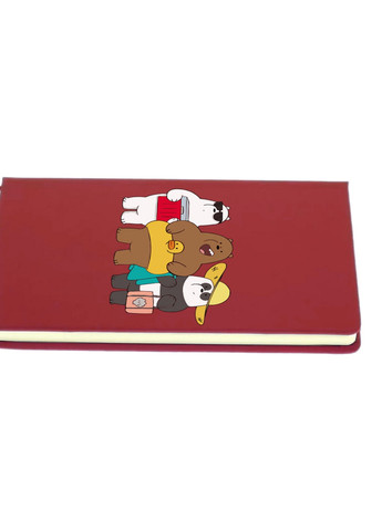 Блокнот А5 Вся правда про ведмедів (We Bare Bears) Червоний (92228-2893-RD) MobiPrint (257324230)