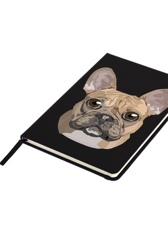 Блокнот А5 Французкий бульдог Черный (92228-2857-BK) MobiPrint (257322805)