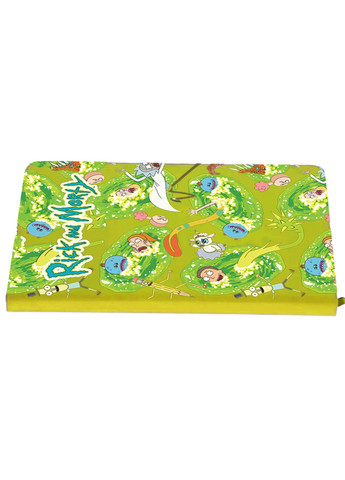 Блокнот А5 Рік та Морті (Rick and Morty) Салатовий (92228-2691-LM) MobiPrint (257327026)