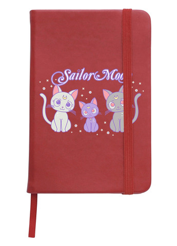 Блокнот А5 Луна Кошки Сейлор Мун (anime Sailor Moon Cats) Красный (92228-2920-RD) MobiPrint (257328948)