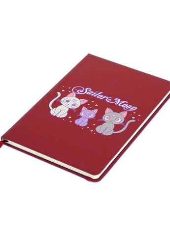 Блокнот А5 Луна Кошки Сейлор Мун (anime Sailor Moon Cats) Красный (92228-2920-RD) MobiPrint (257328948)