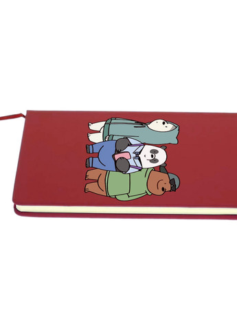 Блокнот А5 Вся правда о медведях (We Bare Bears) Красный (92228-2898-RD) MobiPrint (257327792)