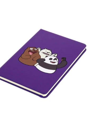 Блокнот А5 Вся правда о медведях (We Bare Bears) Фиолетовый (92228-2665-PU) MobiPrint (257323402)