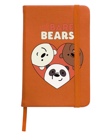 Блокнот А5 Вся правда о медведях (We Bare Bears) Оранжевый (92228-2669-OG) MobiPrint (257328626)