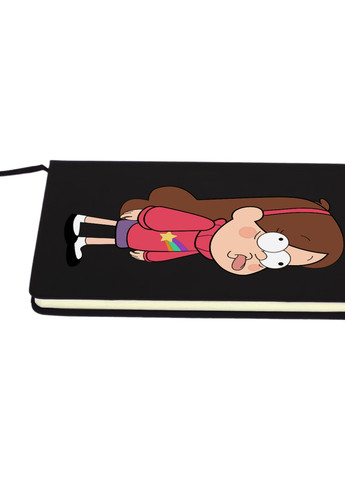 Блокнот А5 Мейбл Пайнс Гравіті Фолз (Mabel Pines Gravity Falls) Чорний (92228-2625-BK) MobiPrint (257322623)