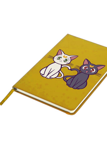 Блокнот А5 Луна Кошки Сейлор Мун (anime Sailor Moon Cats) Желтый (92228-2849-SY) MobiPrint (257327851)