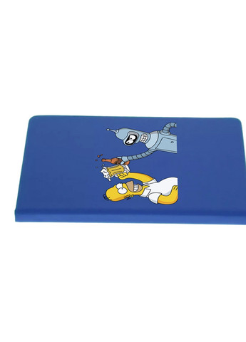 Блокнот А5 Бендер Футурама Гомер Сімпсони Світло-блакитний (92228-2037-SK) MobiPrint (257328210)