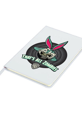 Блокнот А5 Багз Банни Луни Тюнз (Bugs Bunny Looney Tunes) Белый (92228-2882-WT) MobiPrint (257322619)