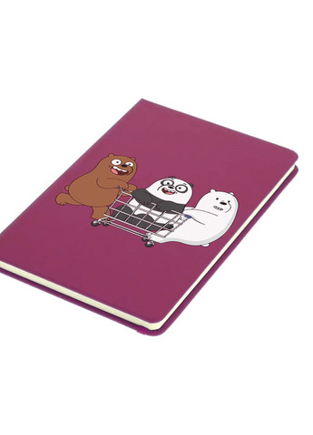 Блокнот А5 Вся правда про ведмедів (We Bare Bears) Малиновий (92228-2891-FU) MobiPrint (257323077)