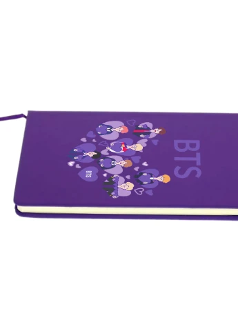 Блокнот А5 БТС (BTS) Фіолетовий (92228-3273-PU) MobiPrint (257325507)