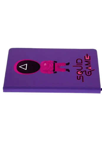 Блокнот А5 Треугольник Солдат Игра в кальмара (Squid Game) Фиолетовый (92228-3359-PU) MobiPrint (257323570)