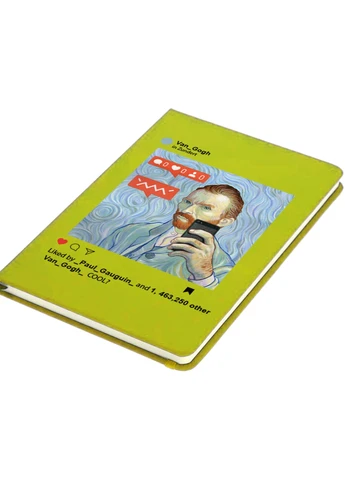 Блокнот А5 Инстаграм Винсент Ван Гог (Instagram Vincent van Gogh) Салатовый (92228-2951-LM) MobiPrint (257323362)