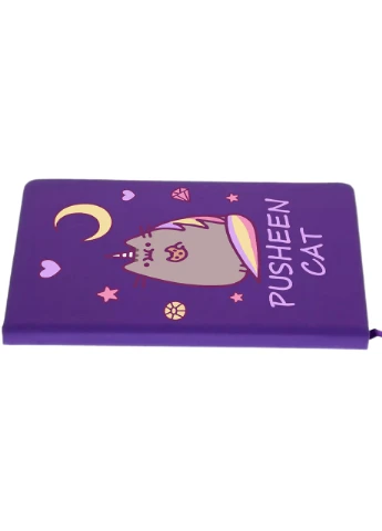 Блокнот А5 Кіт Пушин (Pusheen Cat) Фіолетовий (92228-3349-PU) MobiPrint (257321987)