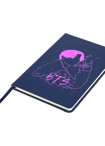 Блокнот А5 Чон Джонгук БТС (Jungkook BTS) Темно-синій (92228-3277-NB) MobiPrint (257323988)