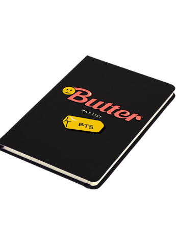 Блокнот А5 Butter БТС (BTS) Чорний (92228-3257-BK) MobiPrint (257328121)