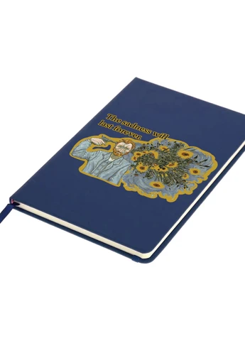 Блокнот А5 Вінсент Ван Гог (Vincent van Gogh) Темно-синій (92228-2955-NB) MobiPrint (257327514)