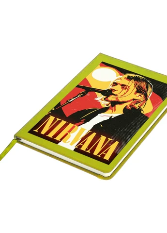 Блокнот А5 Курт Кобейн Нірвана (Kurt Cobain Nirvana) Салатовий (92228-2971-LM) MobiPrint (257325822)