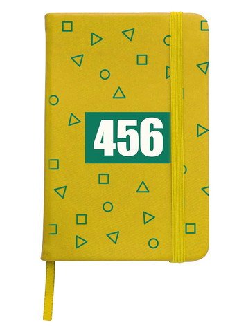 Блокнот А5 Номер 456 Лі Чжунг-Чжае Гра в кальмара (Squid Game) Жовтий (92228-3362-SY) MobiPrint (257328237)
