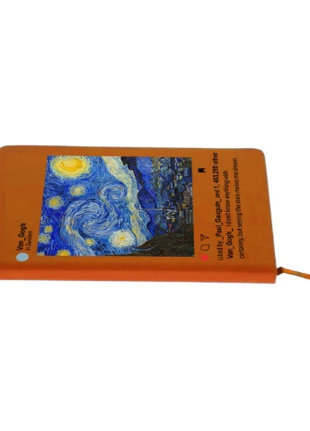 Блокнот А5 Инстаграм Звёздная ночь Винсент Ван Гог (Instagram van Gogh) Оранжевый (92228-2965-OG) MobiPrint (257325785)