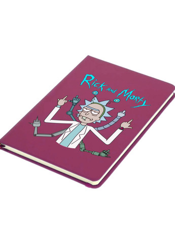 Блокнот А5 Рік Санчез Рік та Морті (Rick Sanchez Rick and Morty) Малиновий (92228-2948-FU) MobiPrint (257322355)