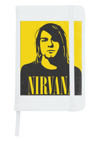 Блокнот А5 Курт Кобейн Нирвана (Kurt Cobain Nirvana) Белый (92228-2970-WT) MobiPrint (257328574)