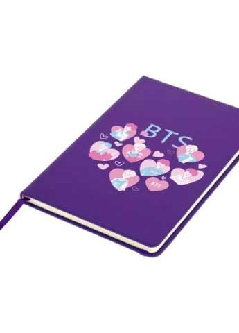 Блокнот А5 БТС (BTS) Фиолетовый (92228-3263-PU) MobiPrint (257329143)