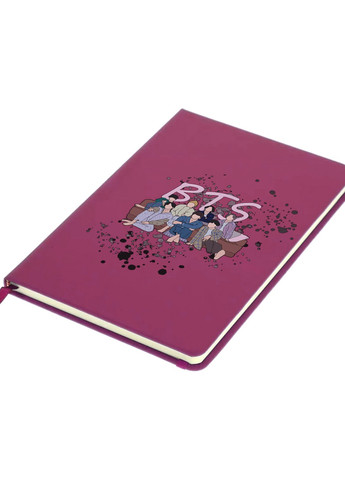 Блокнот А5 БТС (BTS) Малиновий (92228-3256-FU) MobiPrint (257322679)