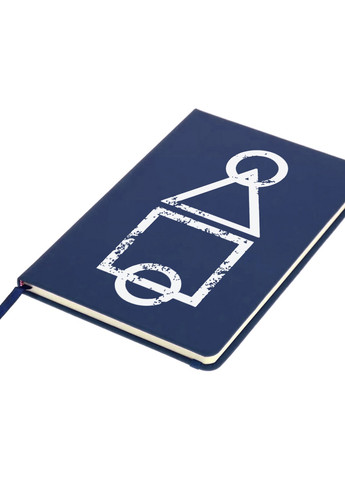 Блокнот А5 Ігрове поле Гра в кальмара (Squid Game) Темно-синій (92228-3375-NB) MobiPrint (257326094)