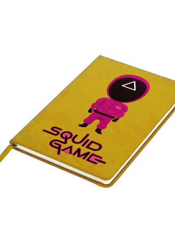 Блокнот А5 Треугольник Солдат Игра в кальмара (Squid Game) Желтый (92228-3359-SY) MobiPrint (257324309)