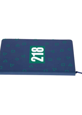 Блокнот А5 Номер 218 Парк Игра в кальмара (Squid Game) Темно-синий (92228-3354-NB) MobiPrint (257325485)