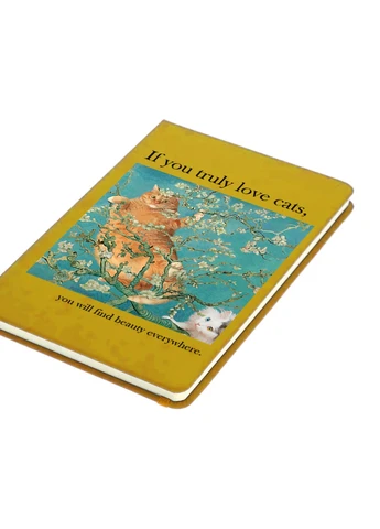 Блокнот А5 Кіт Вінсент Ван Гог (Vincent van Gogh Cat) Жовтий (92228-2963-SY) MobiPrint (257324753)