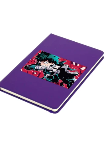 Блокнот А5 Мідорія, Моя геройська академія (Midoriya Izuku, My Hero Academia) Фіолетовий (92228-3074-PU) MobiPrint (257324500)
