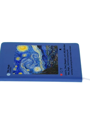 Блокнот А5 Инстаграм Звёздная ночь Винсент Ван Гог (Instagram van Gogh) Светло-голубой (92228-2965-SK) MobiPrint (257327721)