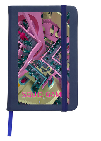 Блокнот А5 Гра в кальмара (Squid Game) Темно-синій (92228-3363-NB) MobiPrint (257328645)