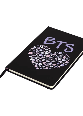 Блокнот А5 БТС (BTS) Чорний (92228-3268-BK) MobiPrint (257325520)