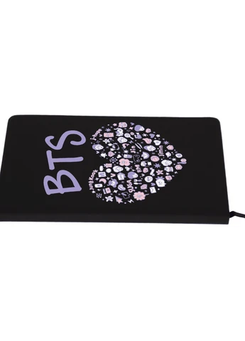 Блокнот А5 БТС (BTS) Чорний (92228-3268-BK) MobiPrint (257325520)