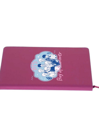Блокнот А5 БТС (BTS) Малиновий (92228-3266-FU) MobiPrint (257323994)