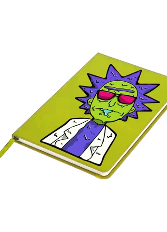 Блокнот А5 Рик Санчез и Морти Смит Рик и Морти (Rick and Morty) Салатовый (92228-2934-LM) MobiPrint (257325394)