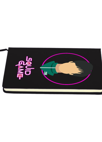 Блокнот А5 Парк Хае-су ес чо Санг-ву Гра в кальмара (Squid Game) Чорний (92228-3353-BK) MobiPrint (257325174)