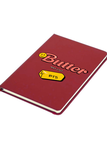 Блокнот А5 Butter БТС (BTS) Червоний (92228-3257-RD) MobiPrint (257324210)