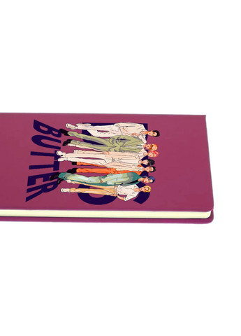 Блокнот А5 БТС (BTS) Малиновий (92228-3271-FU) MobiPrint (257328897)