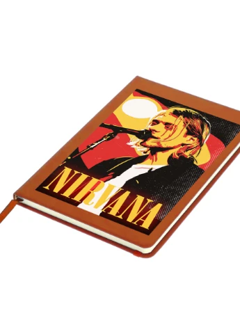Блокнот А5 Курт Кобейн Нирвана (Kurt Cobain Nirvana) Оранжевый (92228-2971-OG) MobiPrint (257323561)