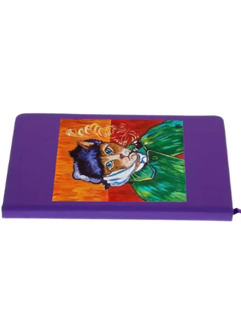 Блокнот А5 Кіт Вінсент Ван Гог (Vincent van Gogh Cat) Фіолетовий (92228-2958-PU) MobiPrint (257324664)