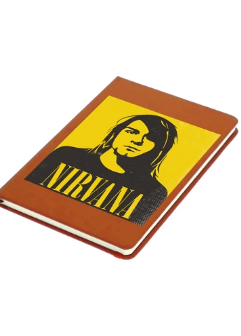 Блокнот А5 Курт Кобейн Нирвана (Kurt Cobain Nirvana) Оранжевый (92228-2970-OG) MobiPrint (257322450)