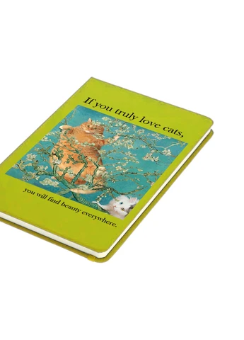 Блокнот А5 Кот Винсент Ван Гог (Vincent van Gogh Cat) Салатовый (92228-2963-LM) MobiPrint (257325222)