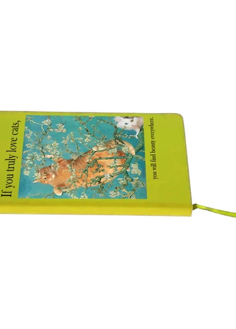 Блокнот А5 Кот Винсент Ван Гог (Vincent van Gogh Cat) Салатовый (92228-2963-LM) MobiPrint (257325222)