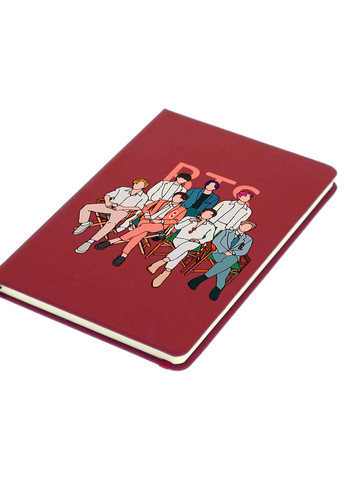 Блокнот А5 БТС (BTS) Червоний (92228-3264-RD) MobiPrint (257326060)