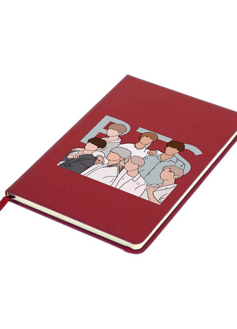 Блокнот А5 БТС (BTS) Червоний (92228-3272-RD) MobiPrint (257326972)